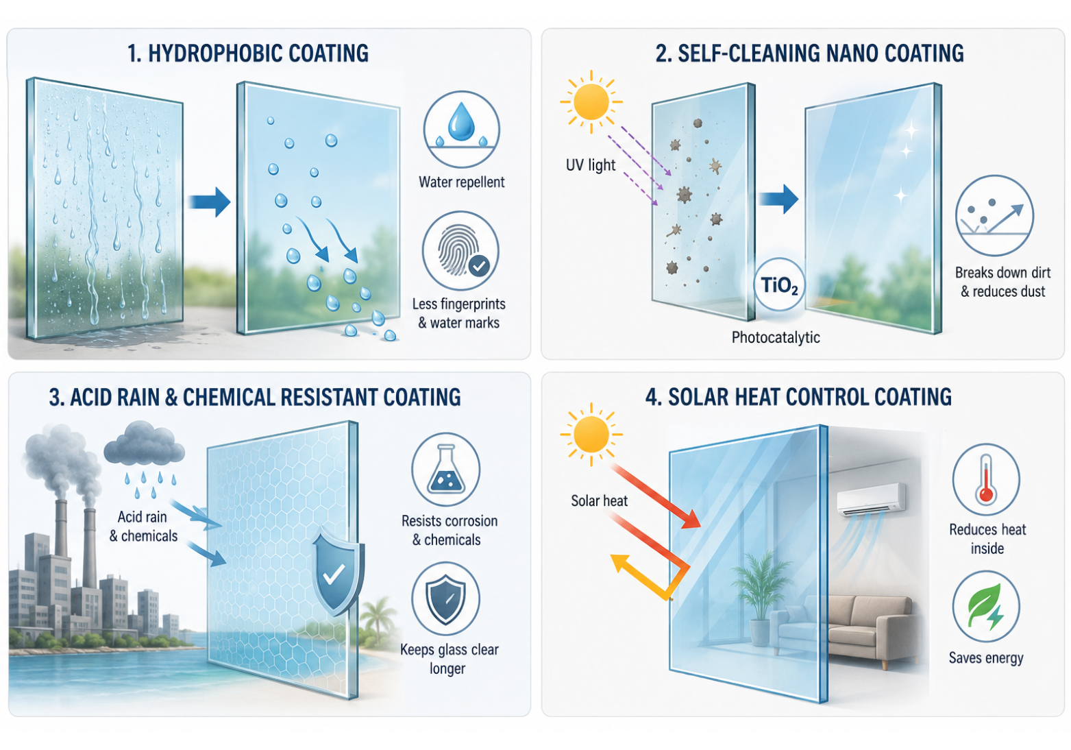 Commonly used coating technologies