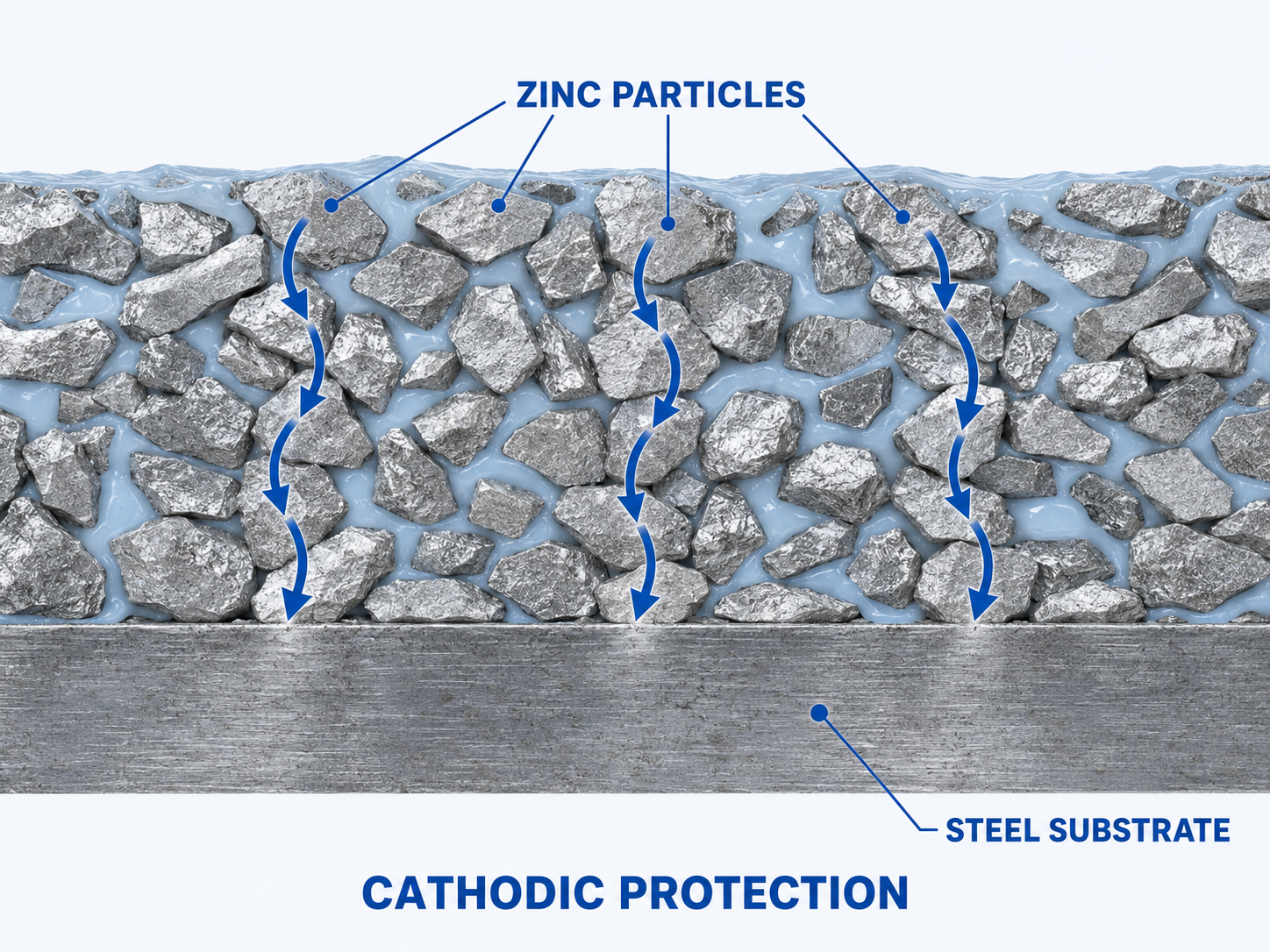 cross-section-diagram-of-zinc-rich-paint-film-zinc-particles-touching-each-other-and-steel-substrate-current-flowing